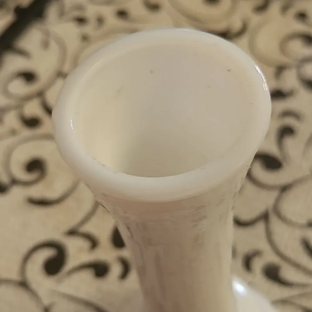 Elegant White Glass Vase